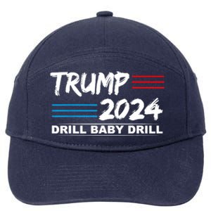 Trump 2024 Drill Baby Drill 7-Panel Snapback Hat