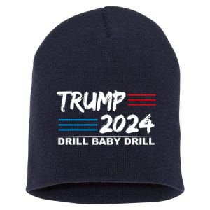 Trump 2024 Drill Baby Drill Short Acrylic Beanie