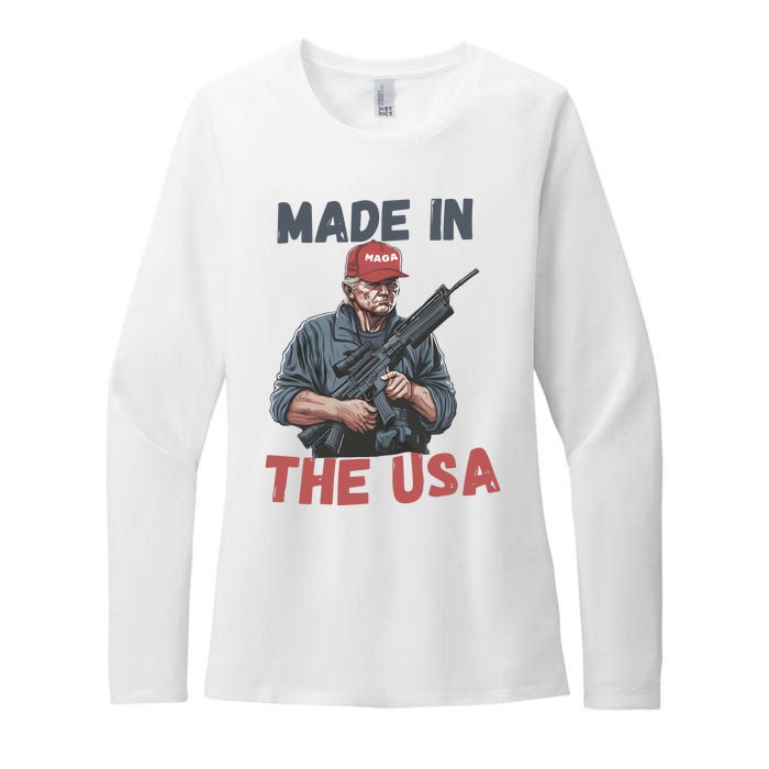 Trump 2024 Donald Trump Maga Republican Patriot Womens CVC Long Sleeve Shirt