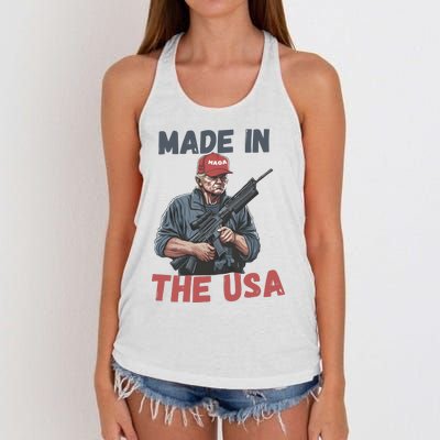 Trump 2024 Donald Trump Maga Republican Patriot Women's Knotted Racerback Tank