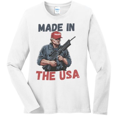 Trump 2024 Donald Trump Maga Republican Patriot Ladies Long Sleeve Shirt