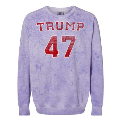 Trump 2024 Election 47 Victory Win President Inauguration Colorblast Crewneck Sweatshirt