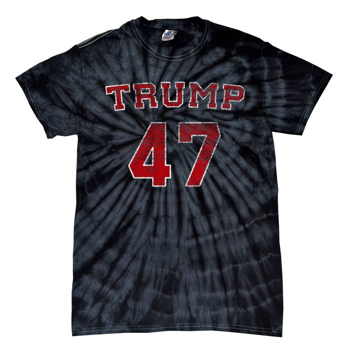 Trump 2024 Election 47 Victory Win President Inauguration Tie-Dye T-Shirt