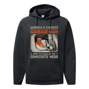 Trump 2024 Election Trump Garbage Man Vote Trump President Performance Fleece Hoodie