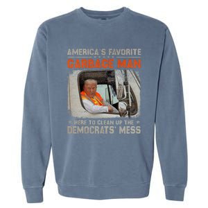 Trump 2024 Election Trump Garbage Man Vote Trump President Garment-Dyed Sweatshirt