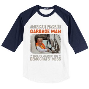 Trump 2024 Election Trump Garbage Man Vote Trump President Baseball Sleeve Shirt