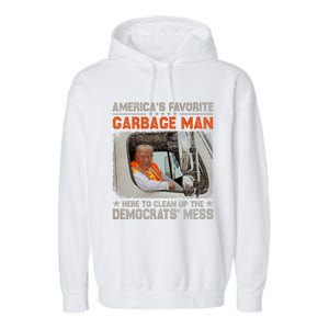 Trump 2024 Election Trump Garbage Man Vote Trump President Garment-Dyed Fleece Hoodie