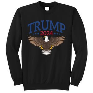 Trump 2024 Eagle Patriotic Emblem Sweatshirt