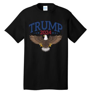 Trump 2024 Eagle Patriotic Emblem Tall T-Shirt