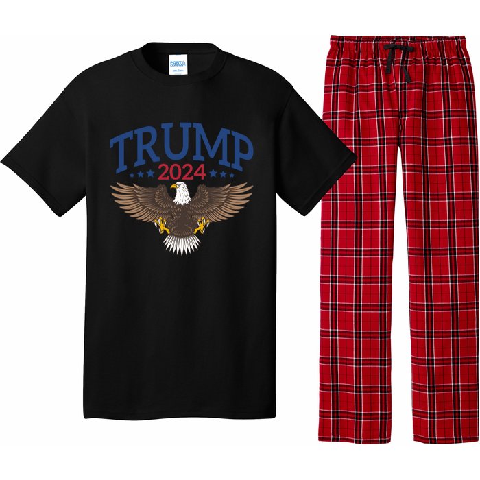 Trump 2024 Eagle Patriotic Emblem Pajama Set