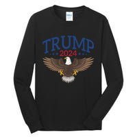 Trump 2024 Eagle Patriotic Emblem Tall Long Sleeve T-Shirt