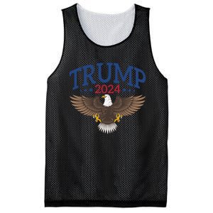 Trump 2024 Eagle Patriotic Emblem Mesh Reversible Basketball Jersey Tank