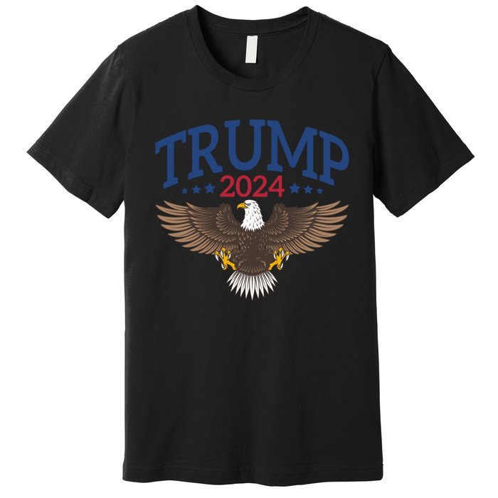 Trump 2024 Eagle Patriotic Emblem Premium T-Shirt