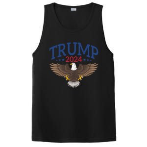 Trump 2024 Eagle Patriotic Emblem PosiCharge Competitor Tank