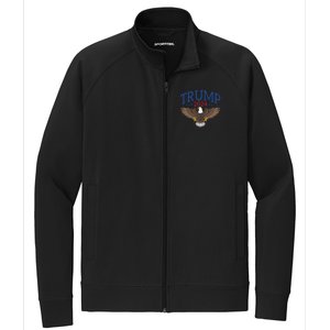 Trump 2024 Eagle Patriotic Emblem Stretch Full-Zip Cadet Jacket