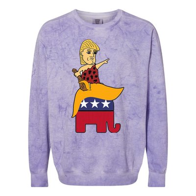 Trump 2024 Elephant Colorblast Crewneck Sweatshirt