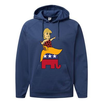 Trump 2024 Elephant Performance Fleece Hoodie