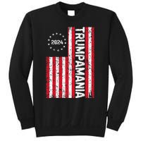 Trump 2024 Election Vintage Us Flag Vote Trumpamania Patriot Sweatshirt