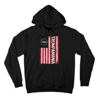 Trump 2024 Election Vintage Us Flag Vote Trumpamania Patriot Tall Hoodie