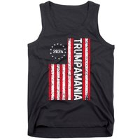 Trump 2024 Election Vintage Us Flag Vote Trumpamania Patriot Tank Top