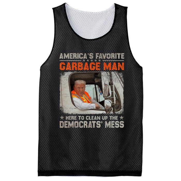 Trump 2024 Election Trump Garbage Man Vote Trump President Mesh Reversible Basketball Jersey Tank