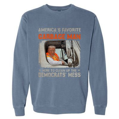 Trump 2024 Election Trump Garbage Man Vote Trump President Garment-Dyed Sweatshirt