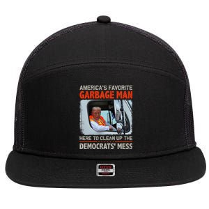 Trump 2024 Election Proud To Be Garbage Vote Trump President 7 Panel Mesh Trucker Snapback Hat