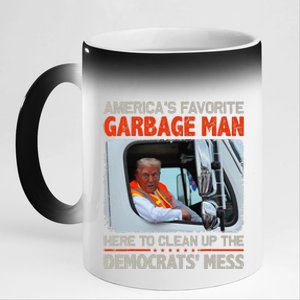 Trump 2024 Election Proud To Be Garbage Vote Trump President 11oz Black Color Changing Mug