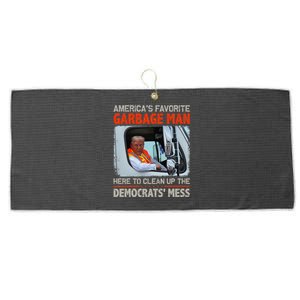 Trump 2024 Election Proud To Be Garbage Vote Trump President Large Microfiber Waffle Golf Towel