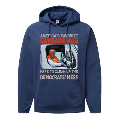 Trump 2024 Election Proud To Be Garbage Vote Trump President Performance Fleece Hoodie