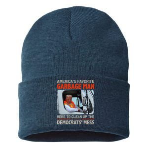 Trump 2024 Election Proud To Be Garbage Vote Trump President Sustainable Knit Beanie