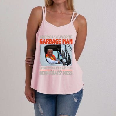 Trump 2024 Election Proud To Be Garbage Vote Trump President Women's Strappy Tank