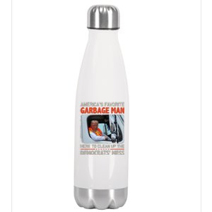 Trump 2024 Election Proud To Be Garbage Vote Trump President Stainless Steel Insulated Water Bottle