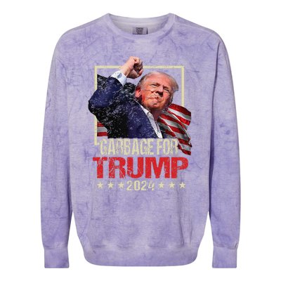 Trump 2024 Election Garbage For Trump Vote Trump President Colorblast Crewneck Sweatshirt