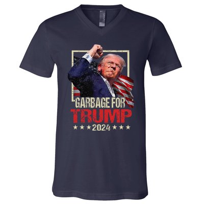 Trump 2024 Election Garbage For Trump Vote Trump President V-Neck T-Shirt