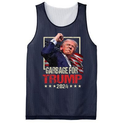 Trump 2024 Election Garbage For Trump Vote Trump President Mesh Reversible Basketball Jersey Tank