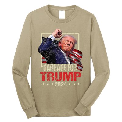 Trump 2024 Election Garbage For Trump Vote Trump President Long Sleeve Shirt