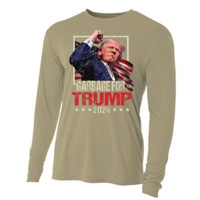 Trump 2024 Election Garbage For Trump Vote Trump President Cooling Performance Long Sleeve Crew