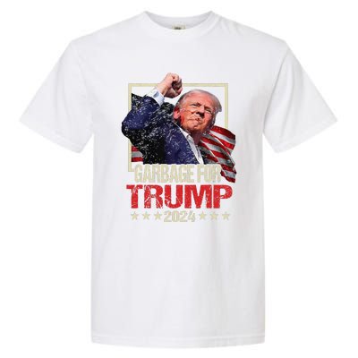 Trump 2024 Election Garbage For Trump Vote Trump President Garment-Dyed Heavyweight T-Shirt