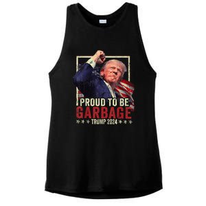 Trump 2024 Election Proud To Be Garbage Vote Trump President Ladies PosiCharge Tri-Blend Wicking Tank