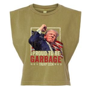 Trump 2024 Election Proud To Be Garbage Vote Trump President Garment-Dyed Women's Muscle Tee