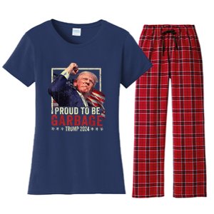 Trump 2024 Election Proud To Be Garbage Vote Trump President Women's Flannel Pajama Set