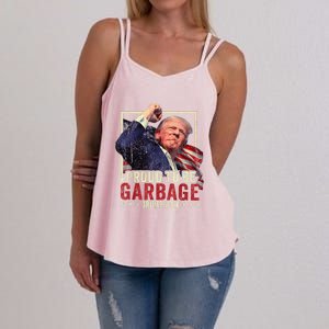 Trump 2024 Election Proud To Be Garbage Vote Trump President Women's Strappy Tank