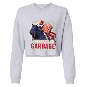 Trump 2024 Election Proud To Be Garbage Vote Trump President Cropped Pullover Crew