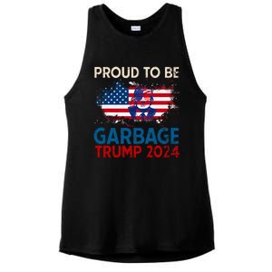 Trump 2024 Election Proud To Be Garbage Vote Trump Presiden Ladies PosiCharge Tri-Blend Wicking Tank