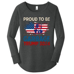 Trump 2024 Election Proud To Be Garbage Vote Trump Presiden Women's Perfect Tri Tunic Long Sleeve Shirt