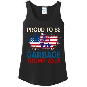 Trump 2024 Election Proud To Be Garbage Vote Trump Presiden Ladies Essential Tank