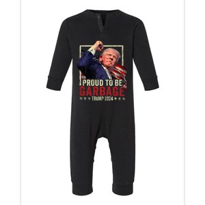 Trump 2024 Election Proud To Be Garbage Vote Trump President Infant Fleece One Piece