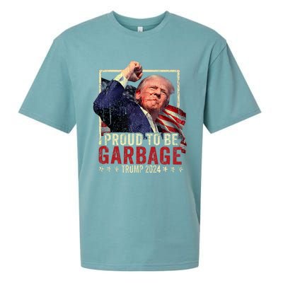 Trump 2024 Election Proud To Be Garbage Vote Trump President Sueded Cloud Jersey T-Shirt