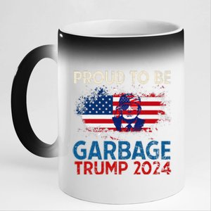 Trump 2024 Election Proud To Be Garbage Vote Trump Presiden 11oz Black Color Changing Mug